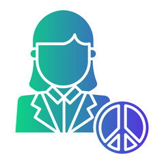 woman right Gradient icon