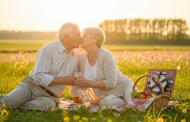 Two elderly women kissing while reminiscing over photo albums, love through the years remembered on International Kissing Day