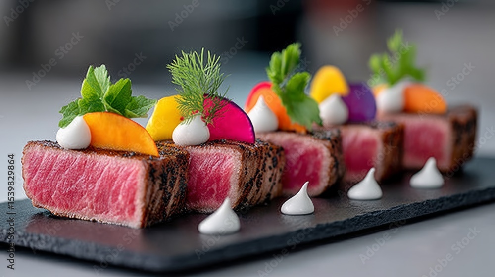 Poster plate of food with a piece of meat and vegetables on it. the vegetables are arranged in a way that m