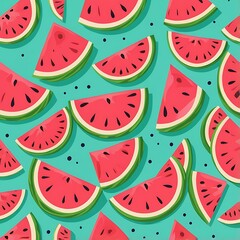 seamless pattern with watermelon