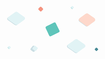 Abstract geometric shapes floating in space with a clean modern pastel aesthetic