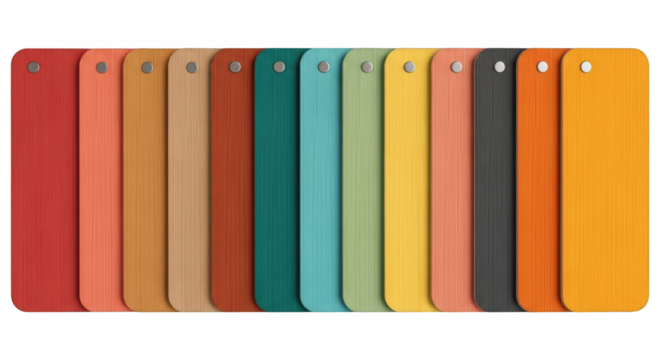 Harmonious hue cards exhibit texture