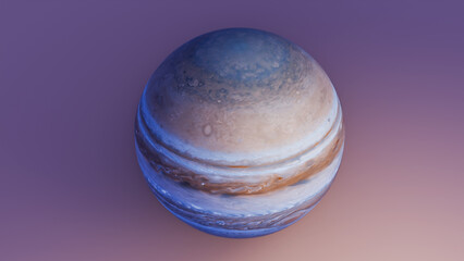 Jupiter from space illustration. 3d render. © ArtsTaras
