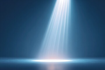 Obraz premium empty stage with spotlight emphasizing minimalistic design and serving as clean image with ample copy space