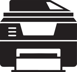 copier silhouette, black and white silhouette, vector and illustration