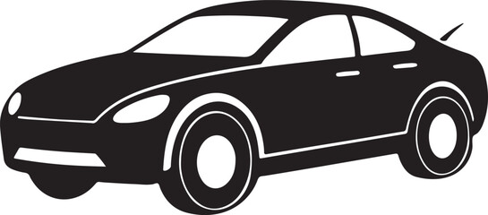 electric car silhouette, black and white silhouette, vector and illustration