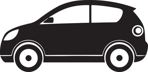 electric car silhouette, black and white silhouette, vector and illustration