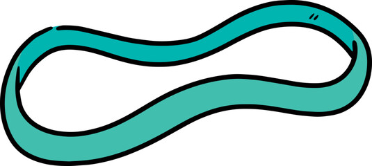 Illustration of rubber band
