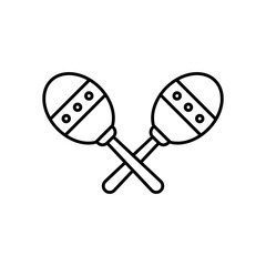 Maracas Musical Instrument Line Icon