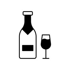 Champagne Bottle Celebration Fill Icon