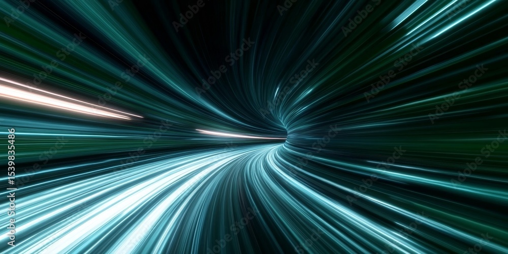 Aufkleber dynamic abstract technology motion background featuring hyperspace lines and energy tunnel effects