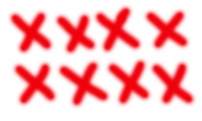 Bold Red X Marks on Black Background Graphic Design Element for Warning Sign or Error Message transparent background
