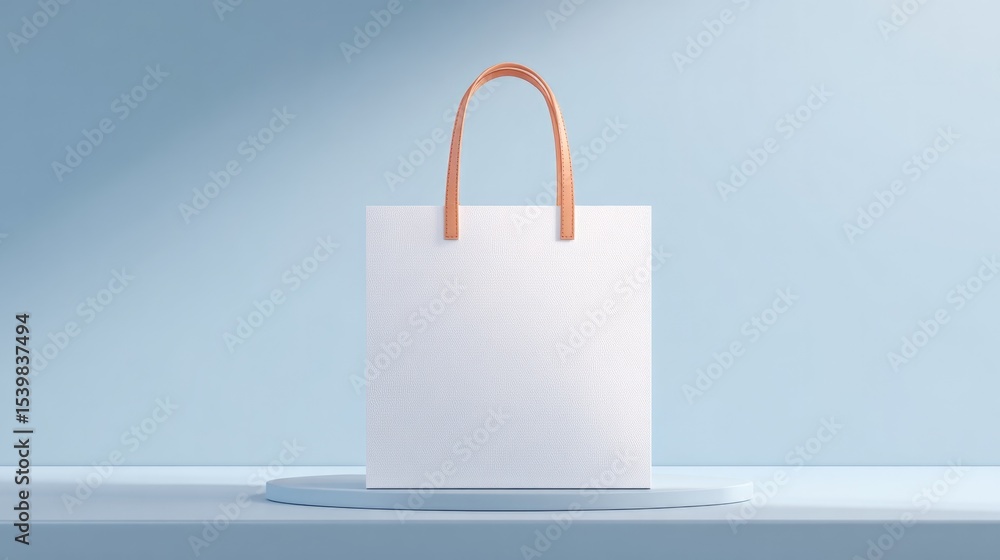Aufkleber minimalistic display podium with ample copy space ready for showcasing handbags set against clean ba