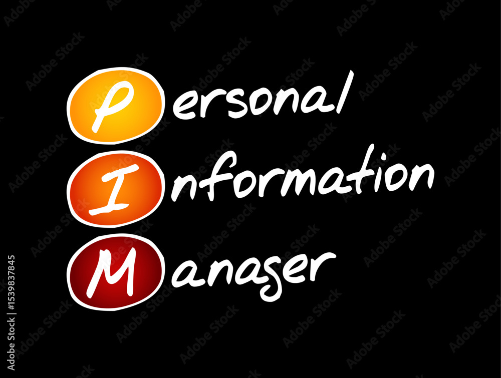 Poster pim personal information manager - type of application software that functions as a personal organiz