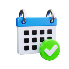 calendar 3d render icons