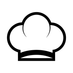 Chef hat logo icon illustration for culinary branding and restaurant cooking identity
