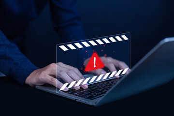 Alert about cyber attacks on laptops, cyber attacks on computer networks, viruses, spyware, malware...