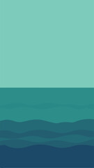 Obraz premium Abstract ocean waves in different shades of blue suitable for various design projects