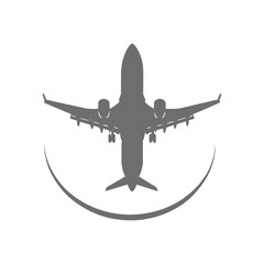 Airplane Silhouette for Travel and Aviation Concepts