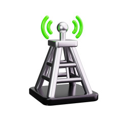 antenna 3d render icons