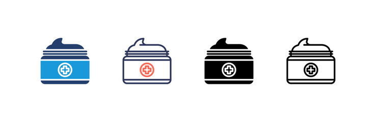 Ointment icon set multiple style collection