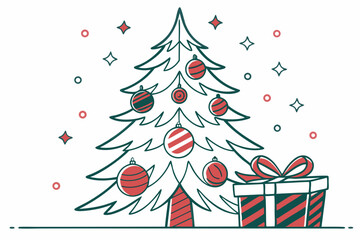 christmas tree with gifts