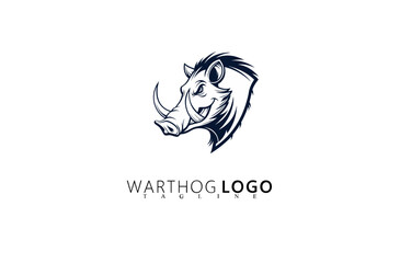 Fototapeta premium Wild Warthog Logo Design with Bold and Rugged Styling. Ideal for Wildlife Conservation Brands, Hunting Clubs, and Outdoor Gear Companies Seeking Unique and Powerful Brand Identity Concepts.