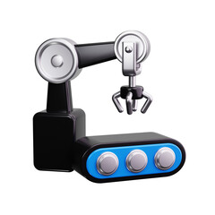 robotic 3d render icons