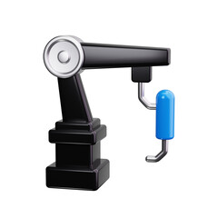 robotic 3d render icons