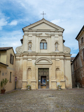 Facade of the Baroque Church of San Rocco in Sabbioneta, Mantova, Italy