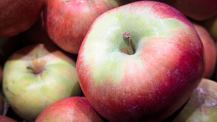 background of fresh red apples