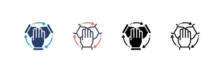 Team icon set multiple style collection