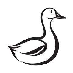 Duck Icon Silhouette – Minimalist Vector Illustration duck icon, silhouette design, minimalist illustration, vector art, bird symbol, animal graphic, black and white, waterfowl icon, simple design