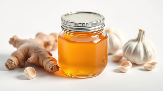 glass honey jar with metal cap
