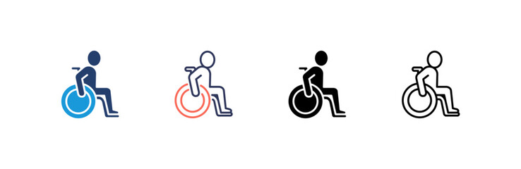 Disabled icon set multiple style collection