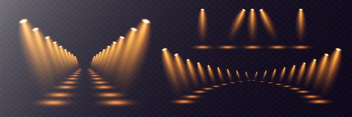 Spotlight, stage, stage lighting large collection, projector effects, light source.