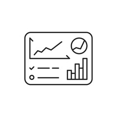 dashboard with graph like finance monitoring icon