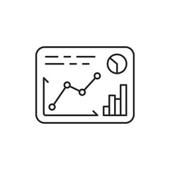 thin line dashboard icon like finance monitoring