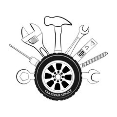 Vector logo for car repair service.