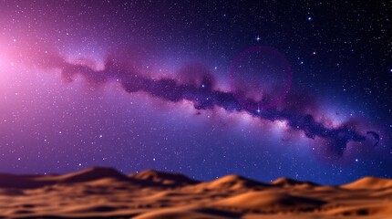 Fototapeta premium far galaxy planet landscape 