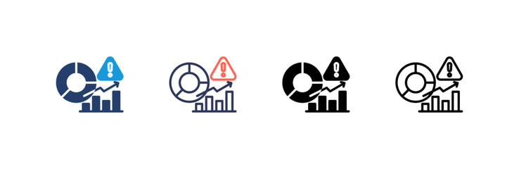 Analytics icon set multiple style collection