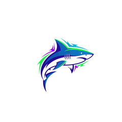 Obraz premium Icon or logo Shark very cool design