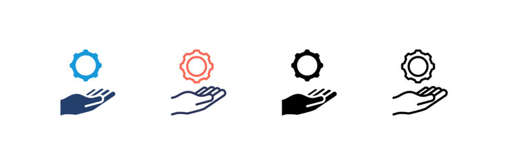 Project Management icon set multiple style collection