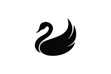 swan logo design. logo icon vector illustration