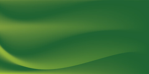 Abstract green background with light green gradient and waves. Vector illustration of background.
