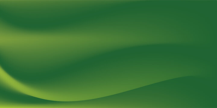Abstract green background with light green gradient and waves. Vector illustration of background.