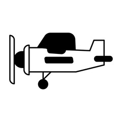 Small Airplane black icon