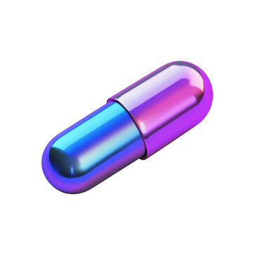 A capsule on black background on transparent background.