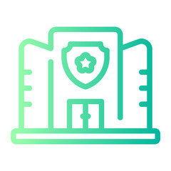 police station gradient icon