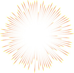 Fototapeta premium Gold Fireworks. Exploding Rays. Cosmic Flash. Light Effect. 